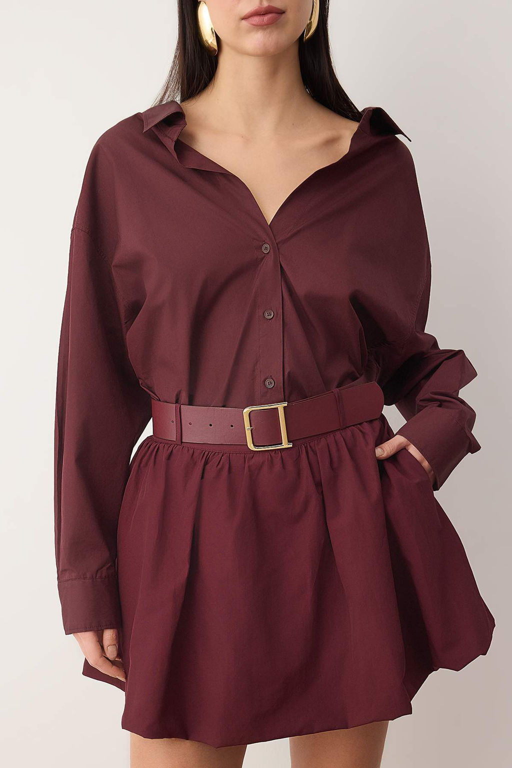 Limited Edition Siyah Sort Astarl? Kemerli Ekstra K?sa/Super Mini Balon Etek TPRAW26ET00003 - Trendyolmilla фото 11