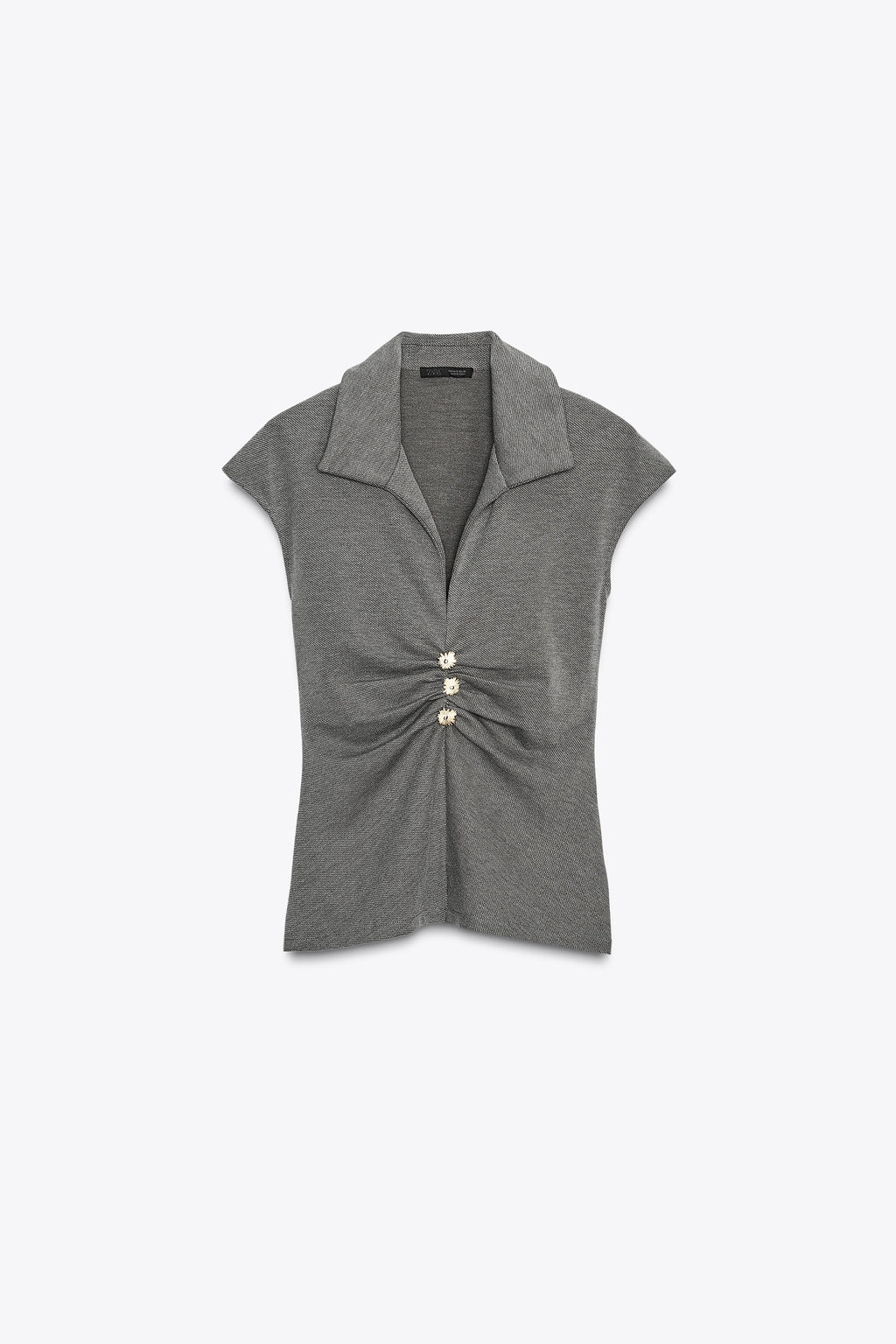 BUTTON PIQU_ TOP - Zara фото 6