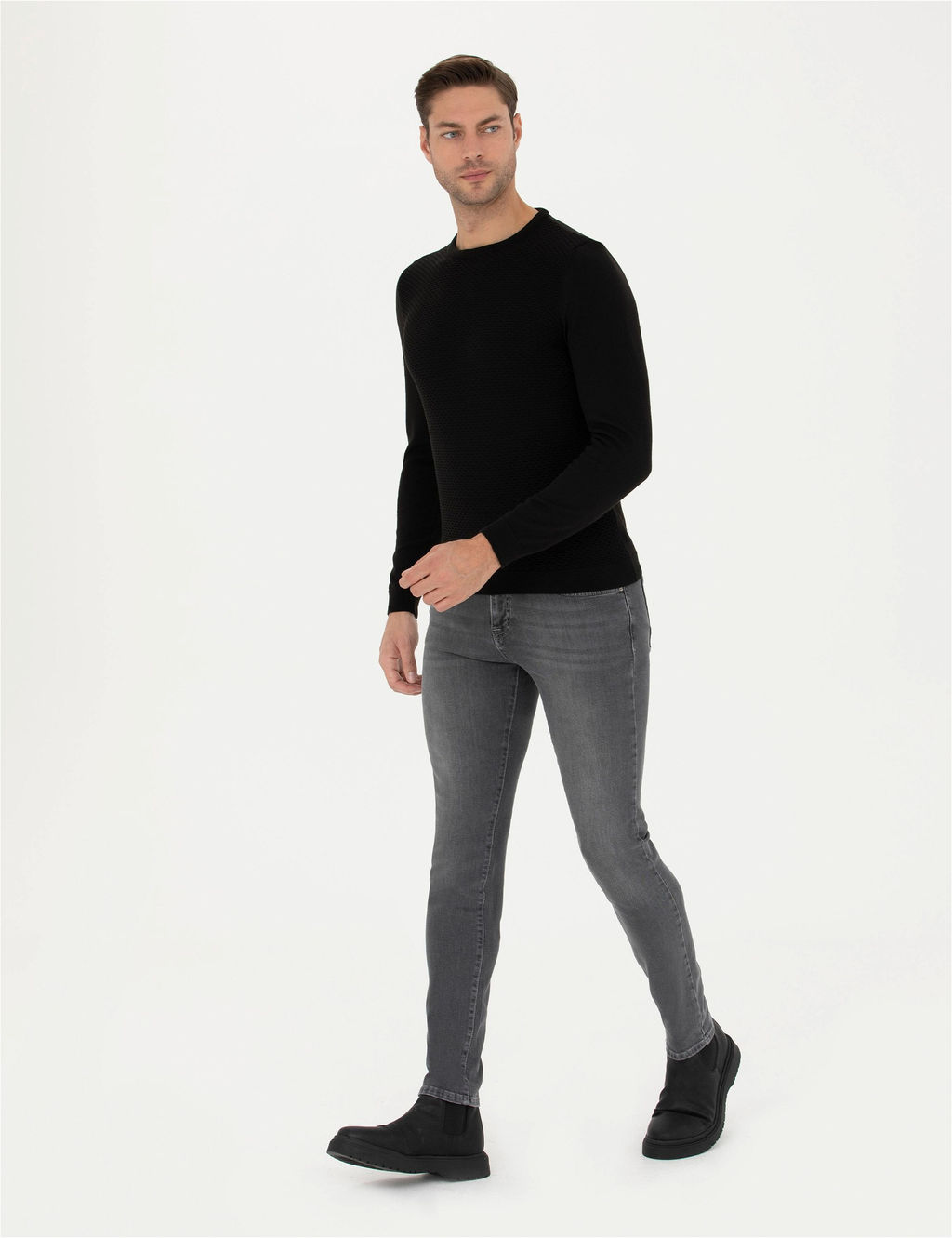Gri Slim Fit Jean Pantolon - Pierre cardin фото 3