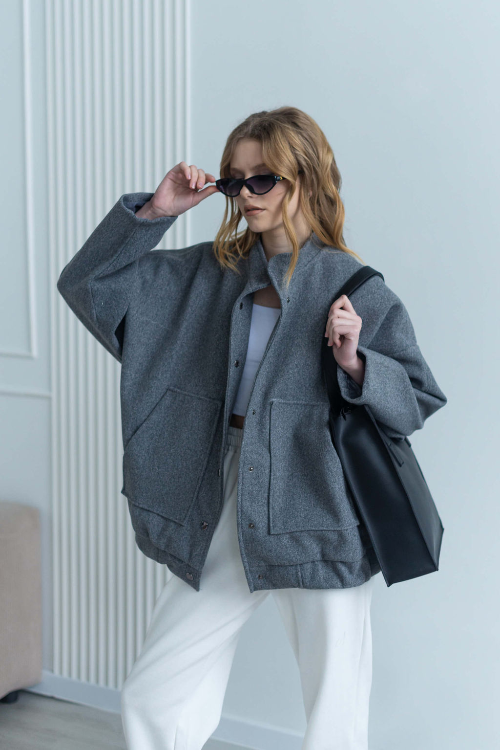 Бомбер Тайла (серый) - Nadi bordo фото 5