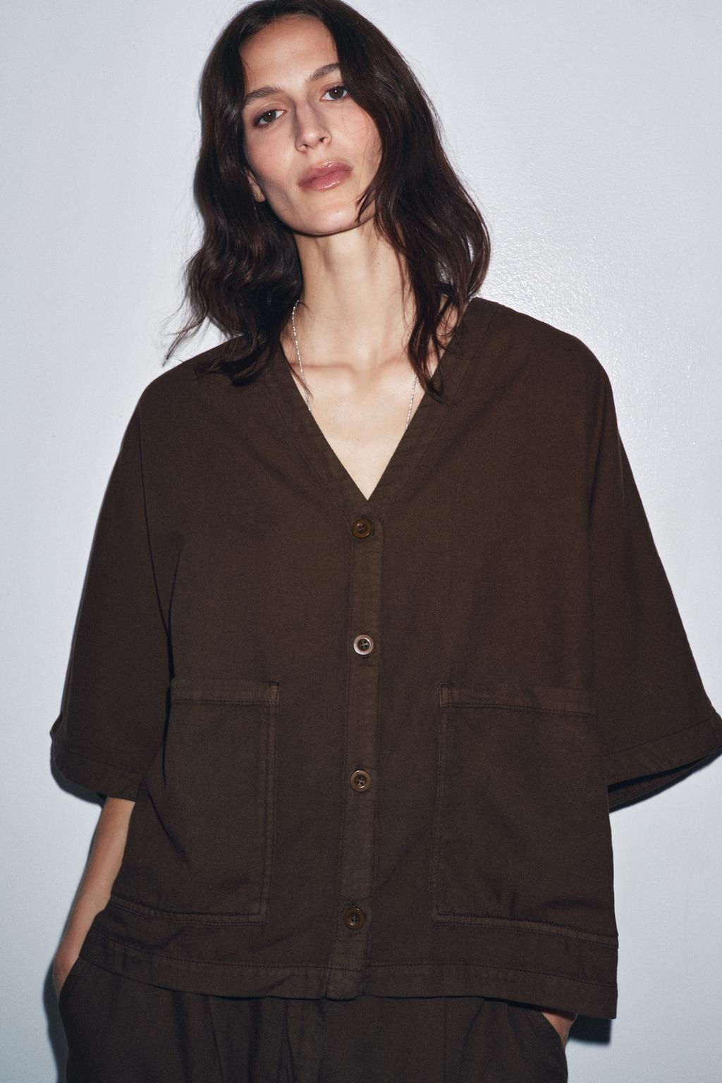RELAXED SHIRT ZW COLLECTION - Zara фото 3