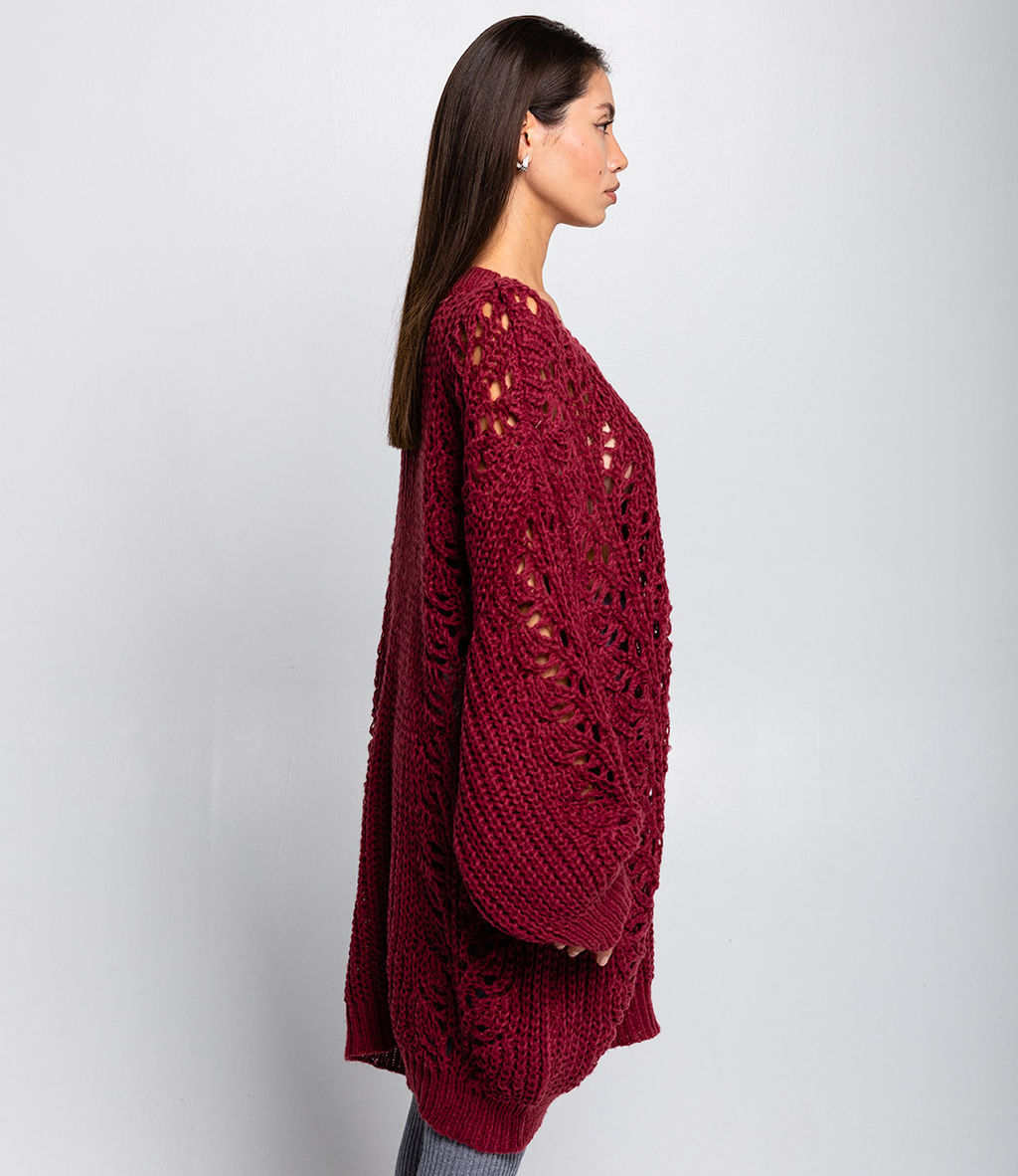 Пуловер #КТ8101 (6), бордовый - Dommod фото 2