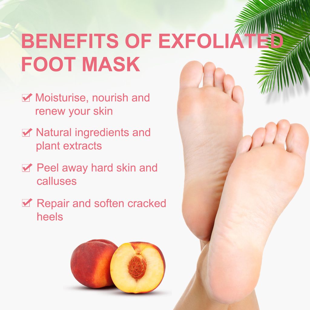 Отшелушивающая маска-носки для педикюра с экстрактом персика - Elaimei фото 2