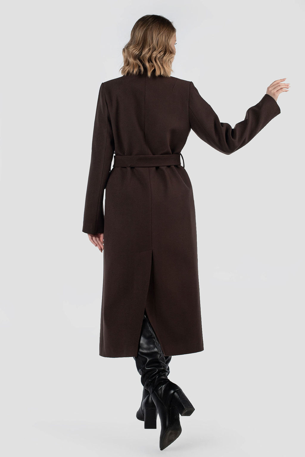 01-12170 Пальто женское демисезонное (пояс) - El podio фото 4