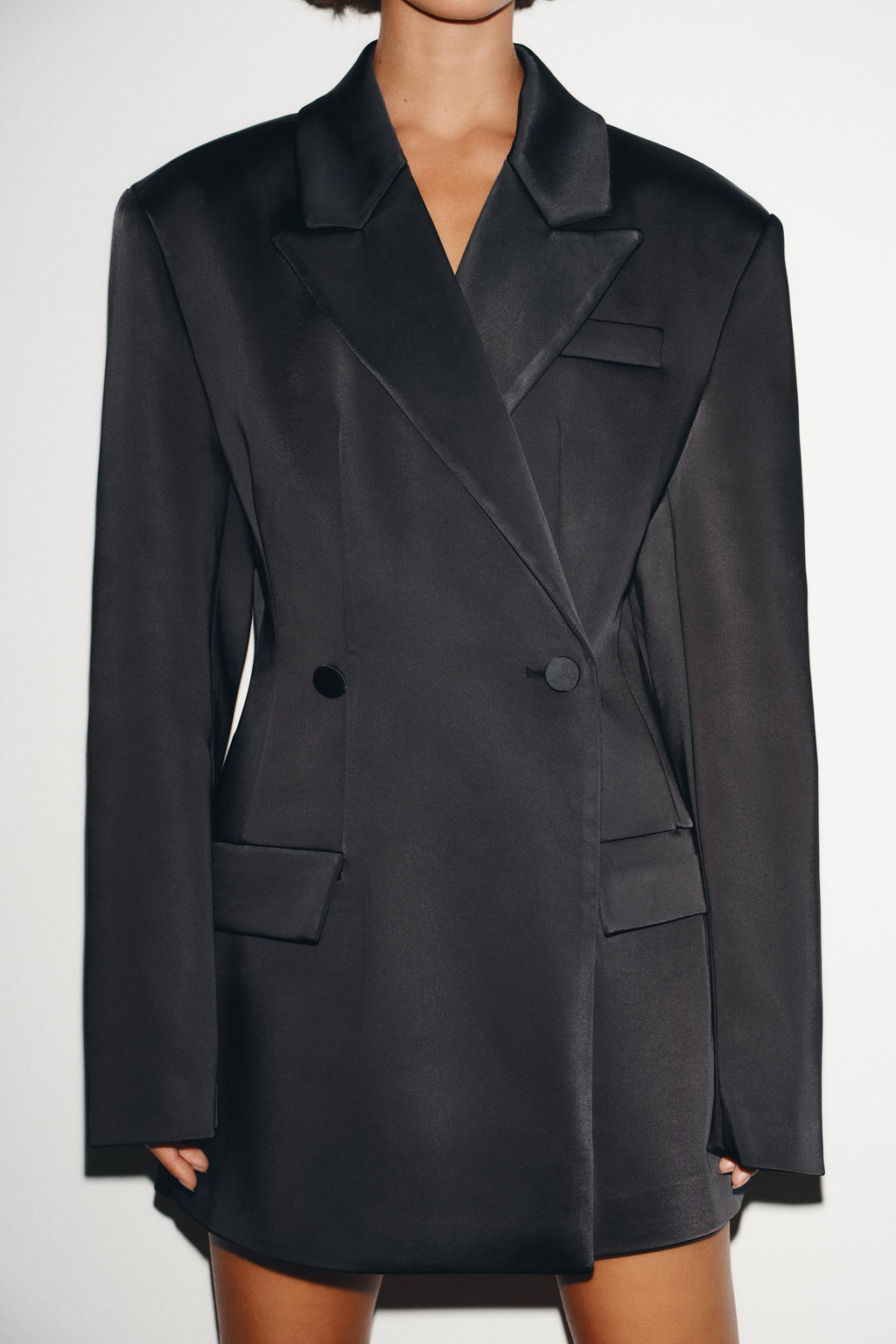 MULTI-POSITION BUTTON SATIN BLAZER - Zara фото 4