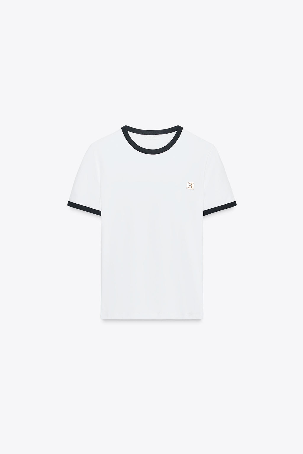 ZARA T-SHIRT WITH TRIM AND BROOCH  фото 12