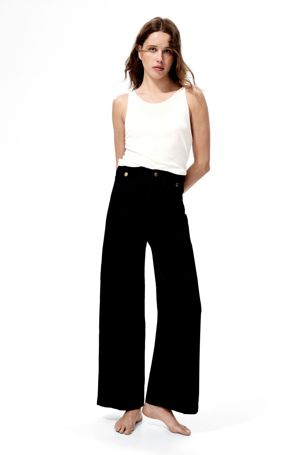 Wide High Waist Ankle Jeans - H&m фото 6
