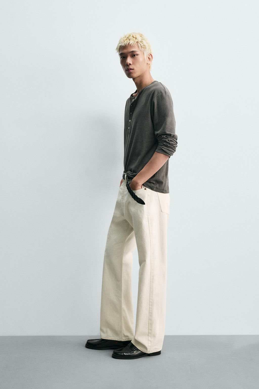 JEANS LOOSE FIT / Blanco roto - Zara фото 4