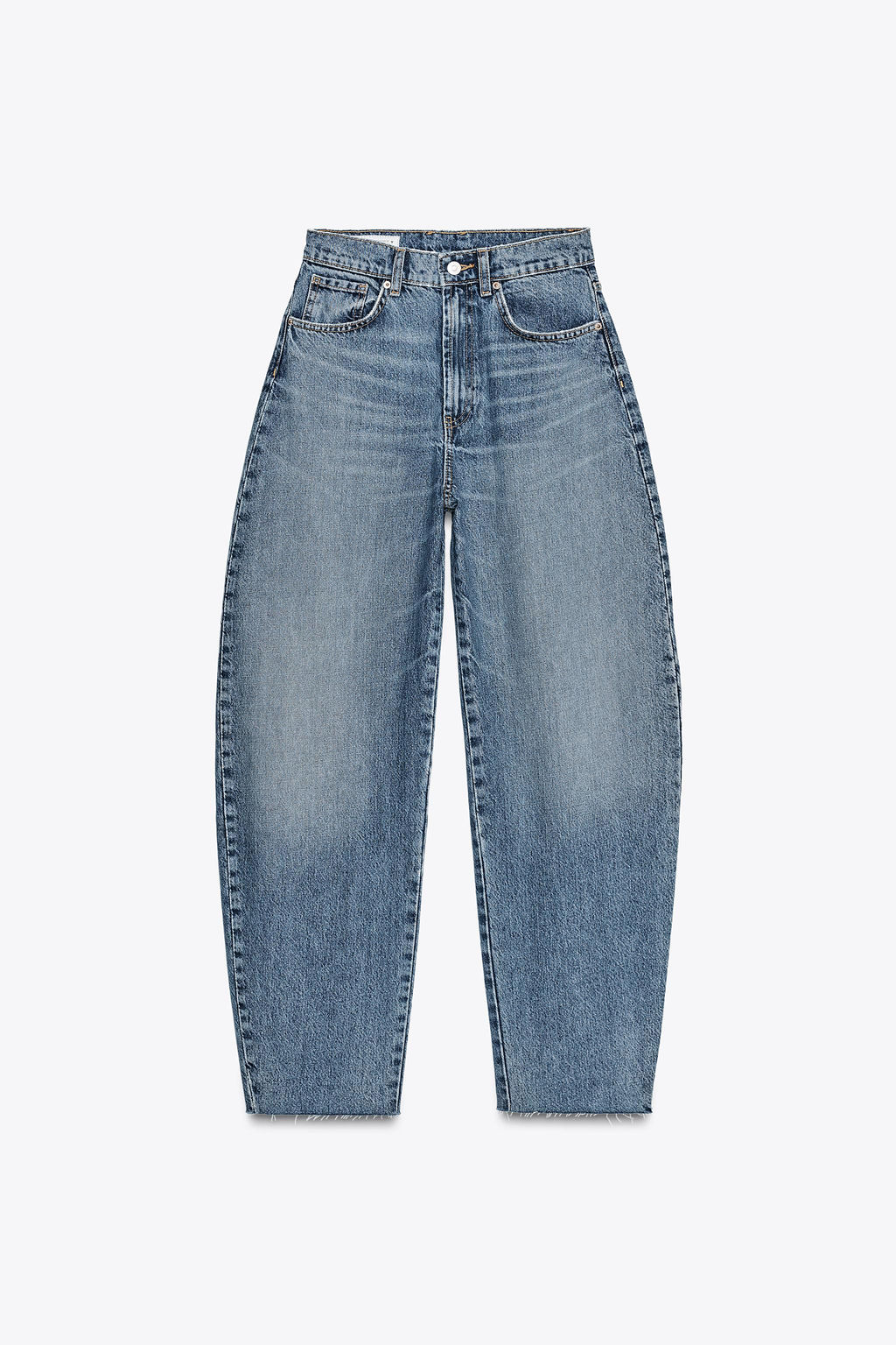 HIGH-WAIST TRF BARREL JEANS - Zara фото 8