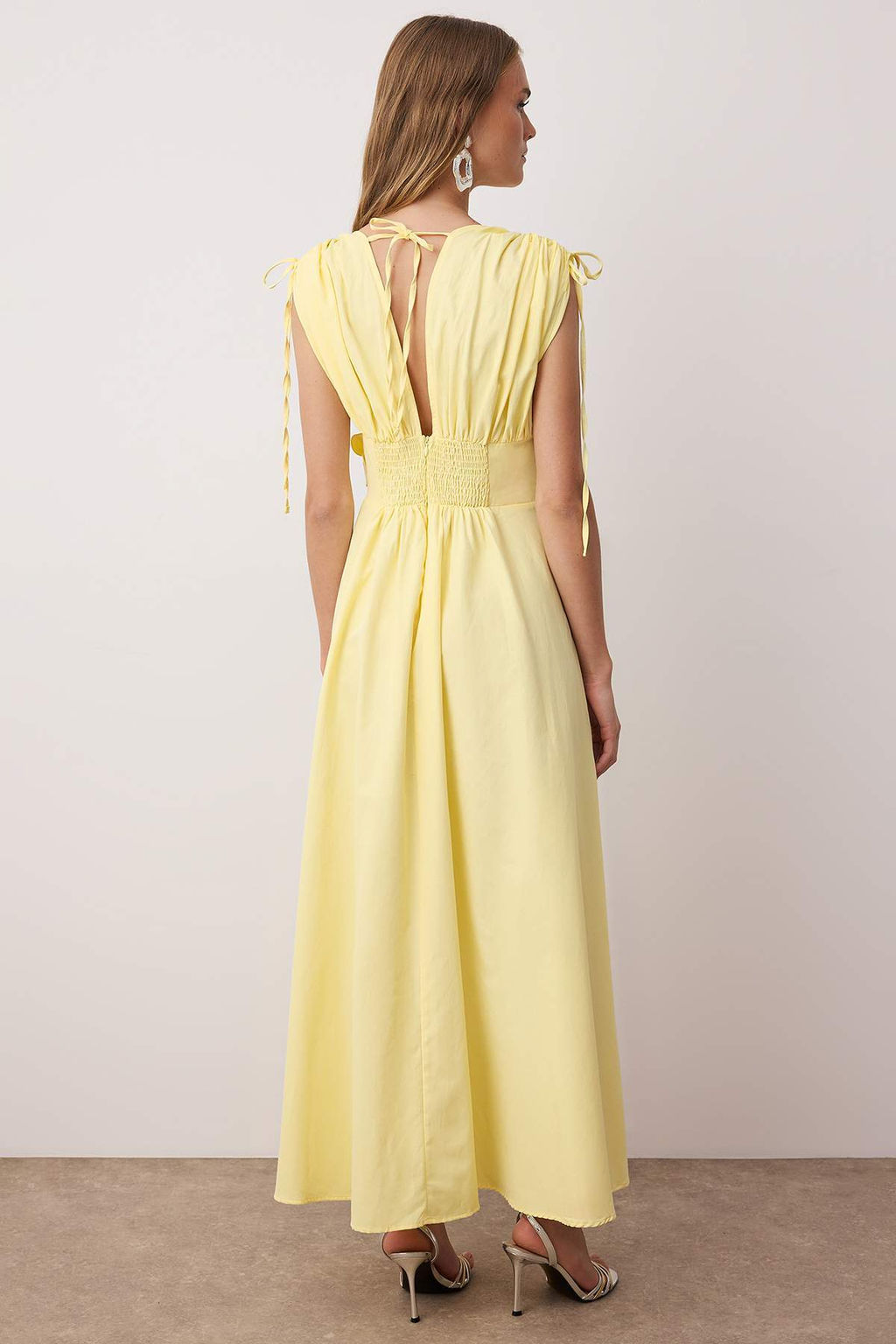 Trendyolmilla Ac?k Mavi 3 Boyutlu Cicek Detayl? Poplin S?k Abiye Gece Mezuniyet Elbisesi TPRSS24EL00282  фото 14