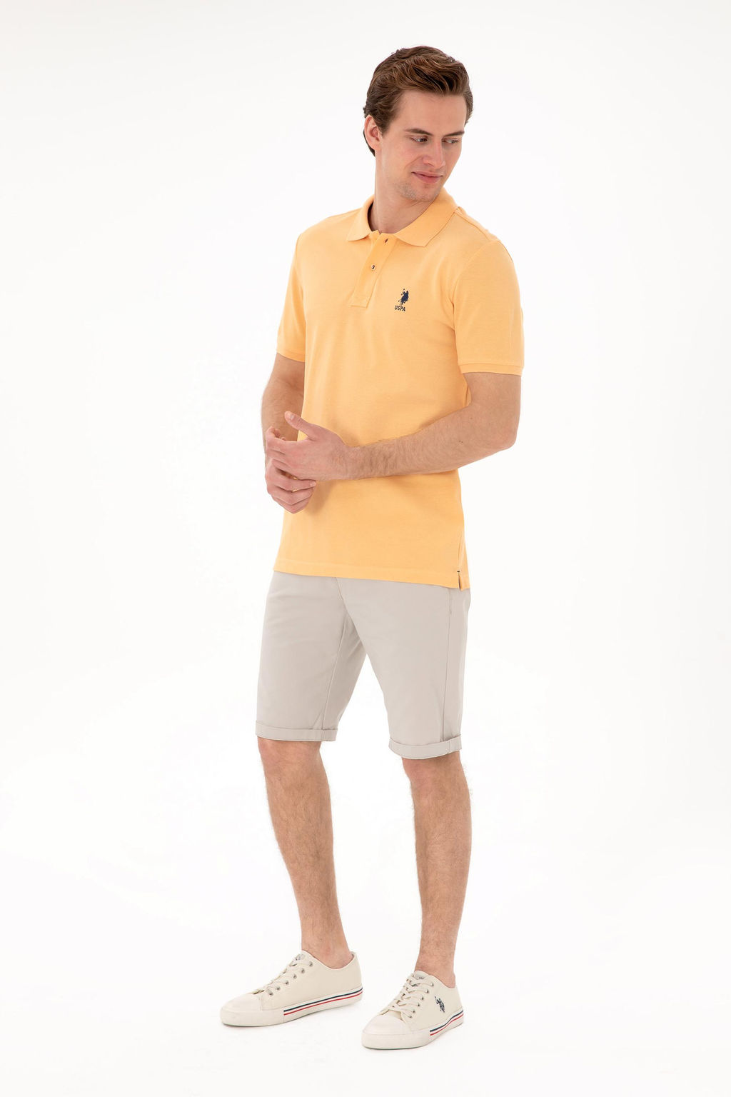 Erkek Slim Fit Polo Yaka A__k Mavi Basic Ti__rt Sepette S_rpriz _ndirim - U.s. polo assn фото 4