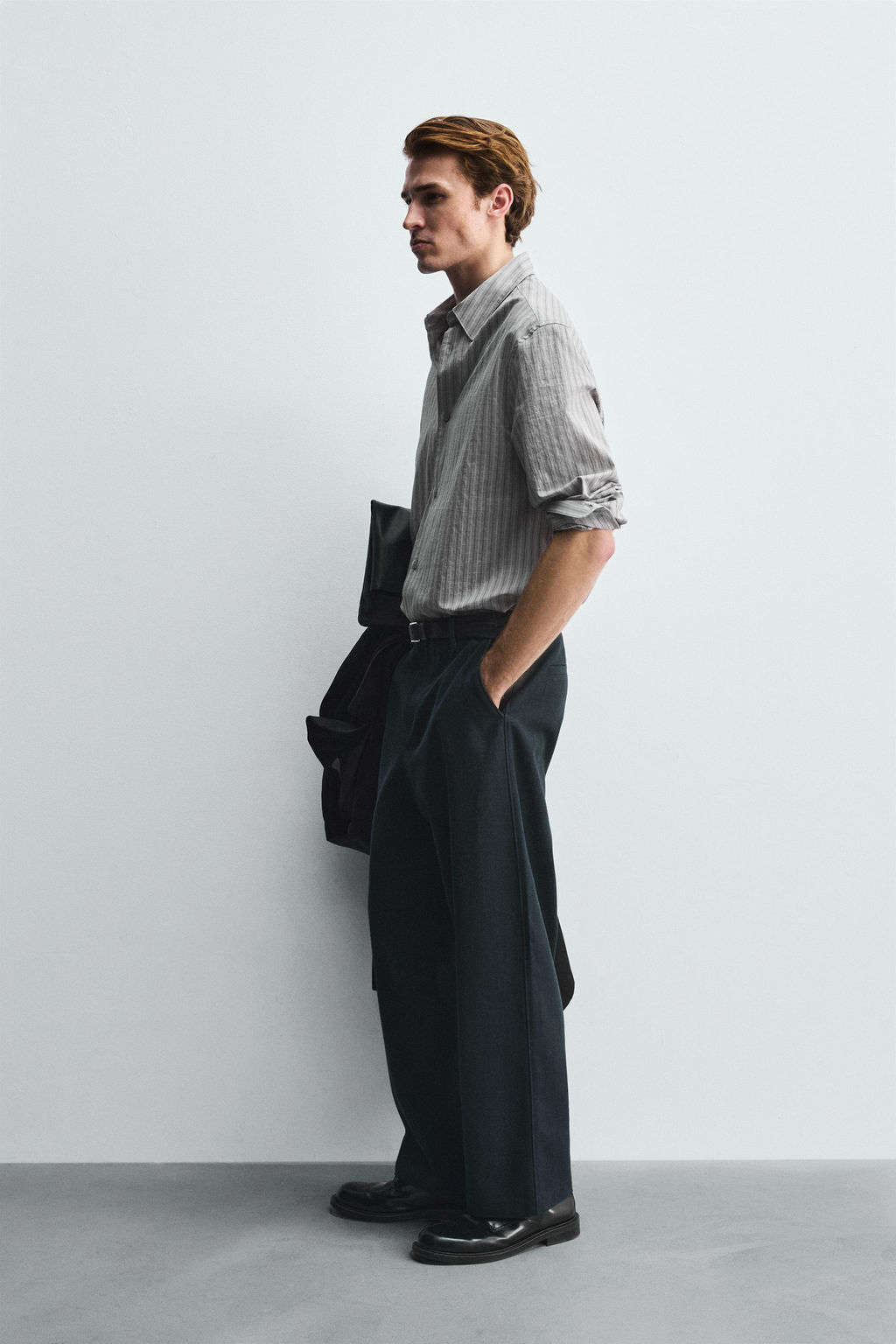 LYOCELL-COTTON BALLOON FIT TROUSERS