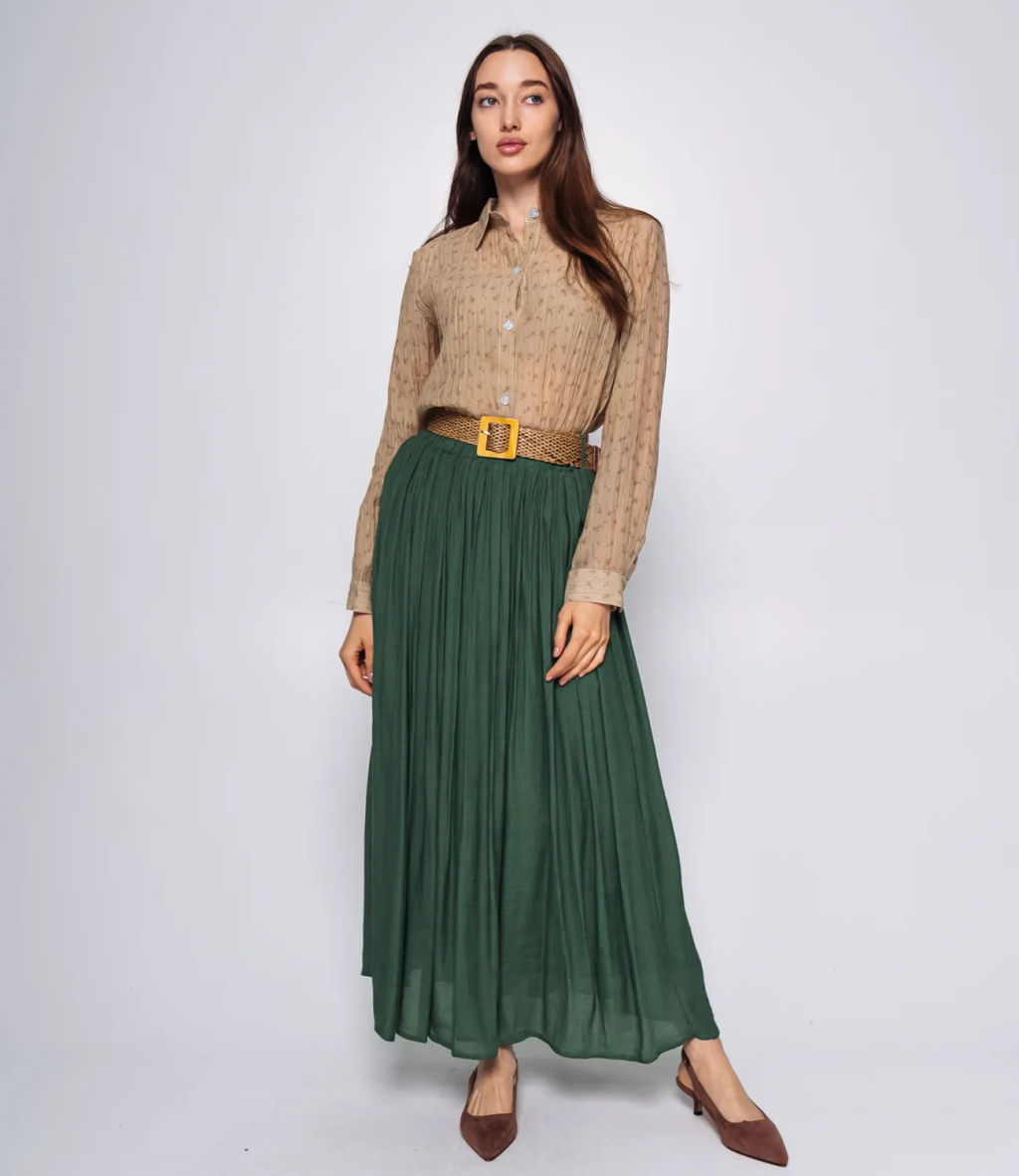 Юбка #КТ1251, зелёный