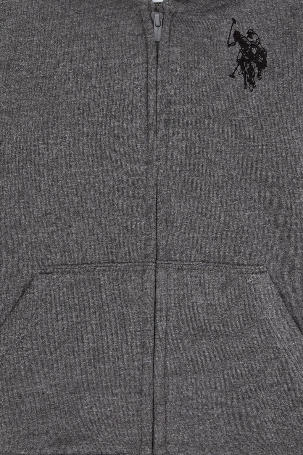 Erkek _ocuk Antrasit Melanj Fermuarl_ Kap__onlu Sweatshirt - U.s. polo assn фото 3