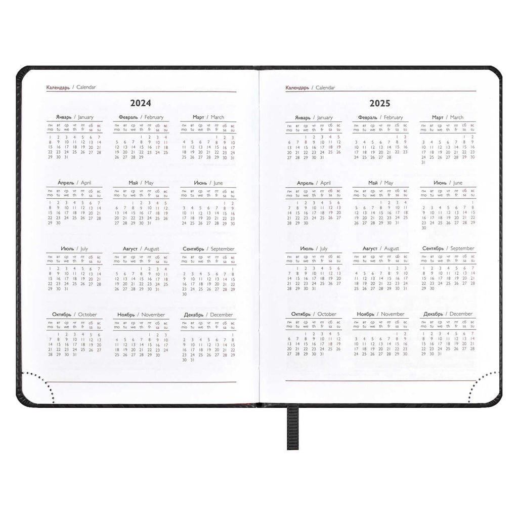 Ежедневник датированный 2024 ESCALADA, А6+, 176 л., арт. 63786/ 20 САРИФ ЧЁРНЫЙ  фото 6
