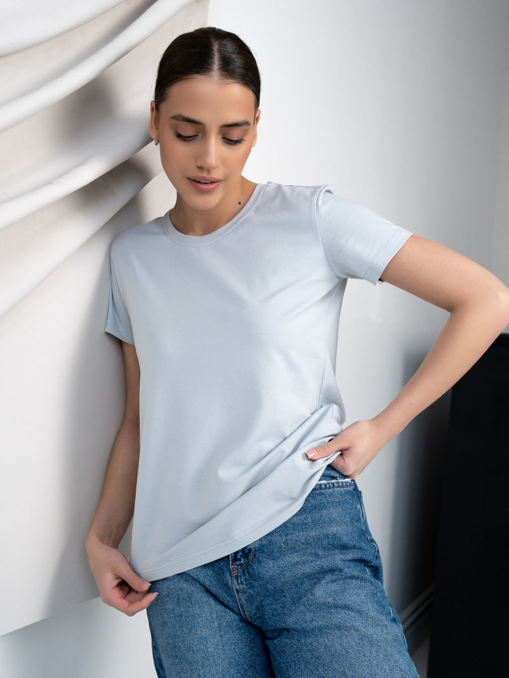 Футболка женская Grande, цв. Серый - светлый