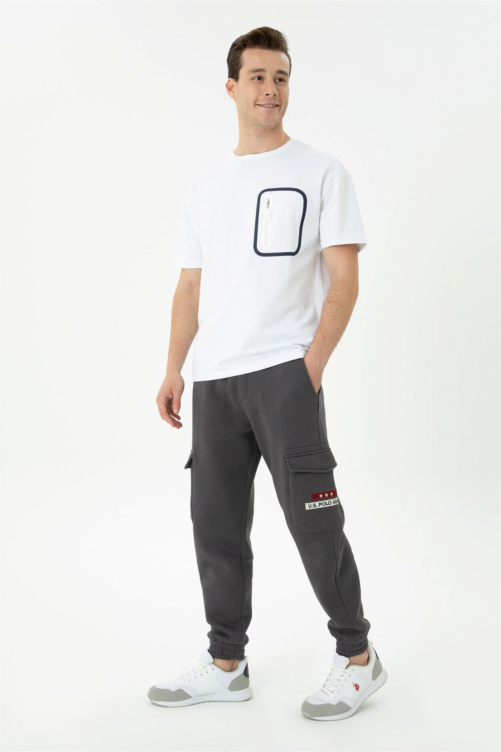 Мужские спортивные штаны антрацитового цвета Неожиданная скидка в корзине - U.s. polo assn фото 3