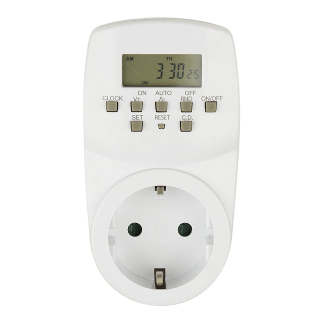 UST-E20 WHITE Таймер электронный с розеткой, 220В. 24ч. 1600Вт. Энергонезависимая память. ТМ Uniel - Volpe фото 6