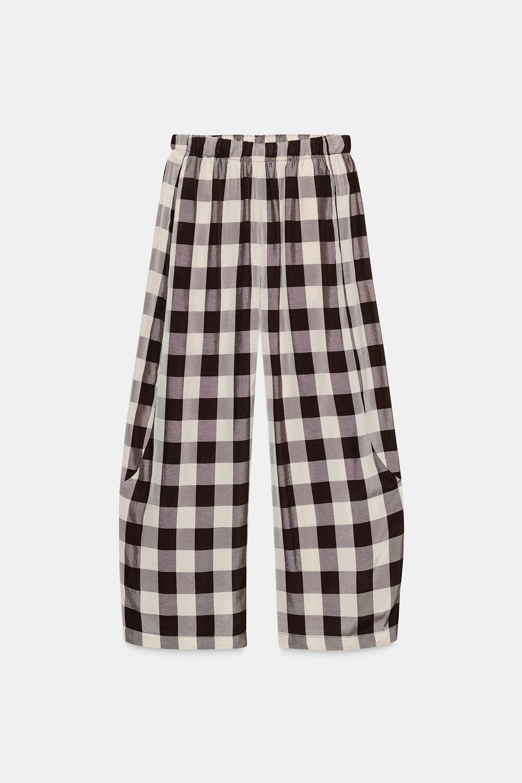 ZW COLLECTION GINGHAM CHECK TROUSERS - Zara фото 7