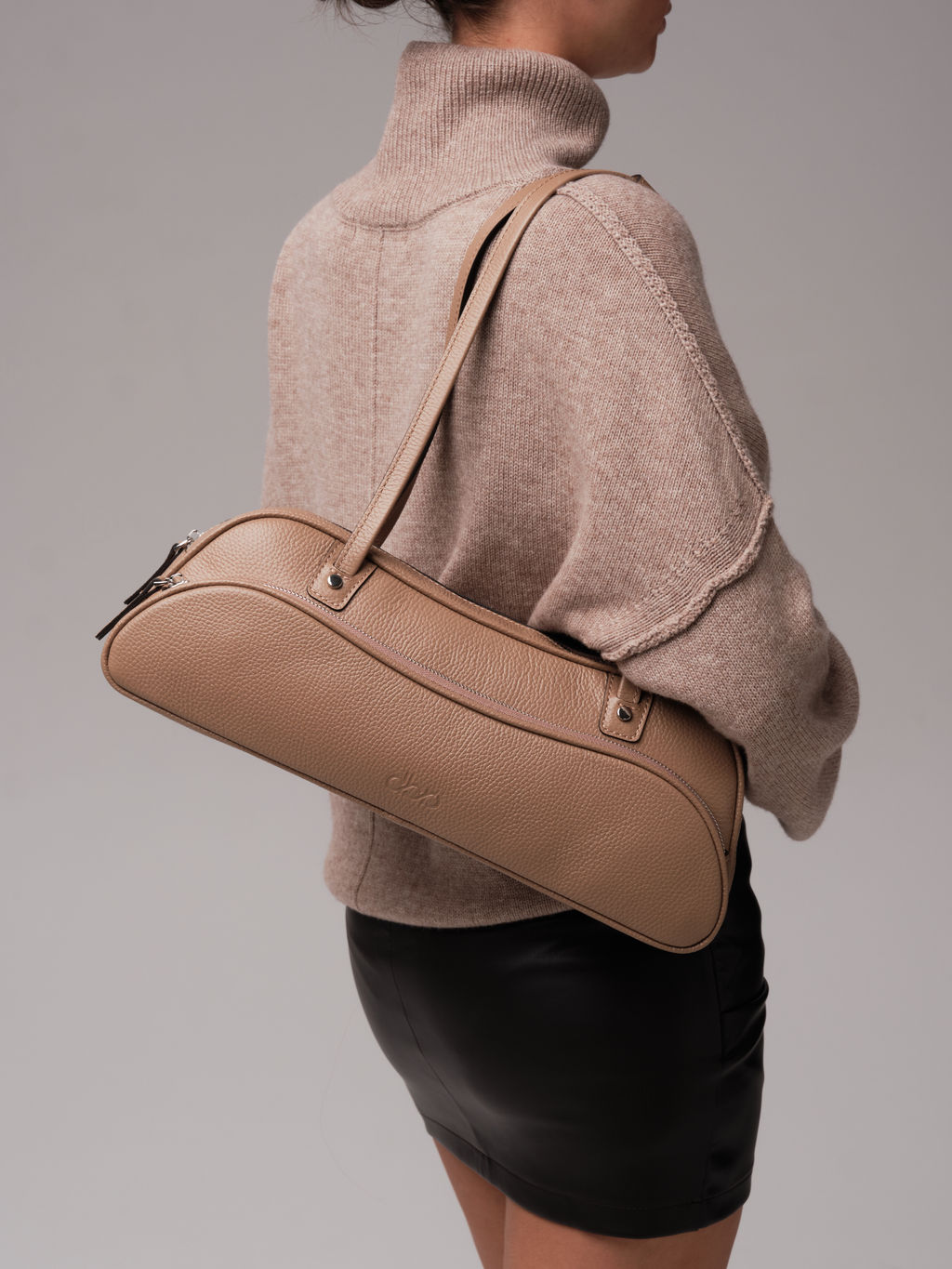 Кожаная сумка Roxy DBR 31186 коричневый капучино  фото 4