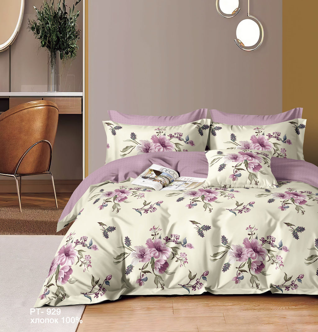 Постельное белье поплин эксклюзив на молнии - Джина 1.5 сп. (нав.70х70)