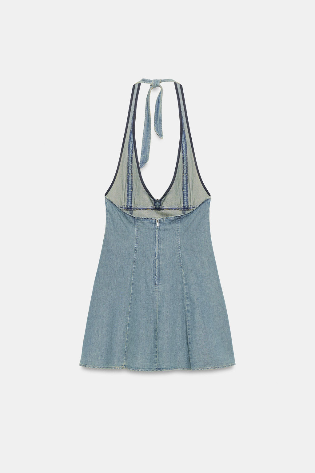 VESTIDO MINI HALTER / Azul - Zara фото 6