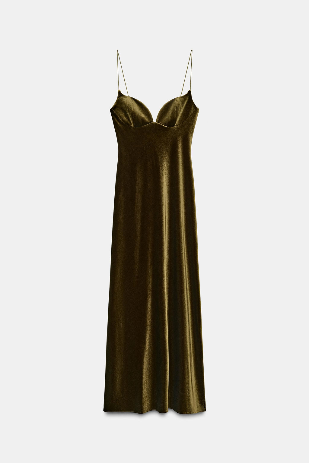 STRAPPY VELVET DRESS - Zara фото 4