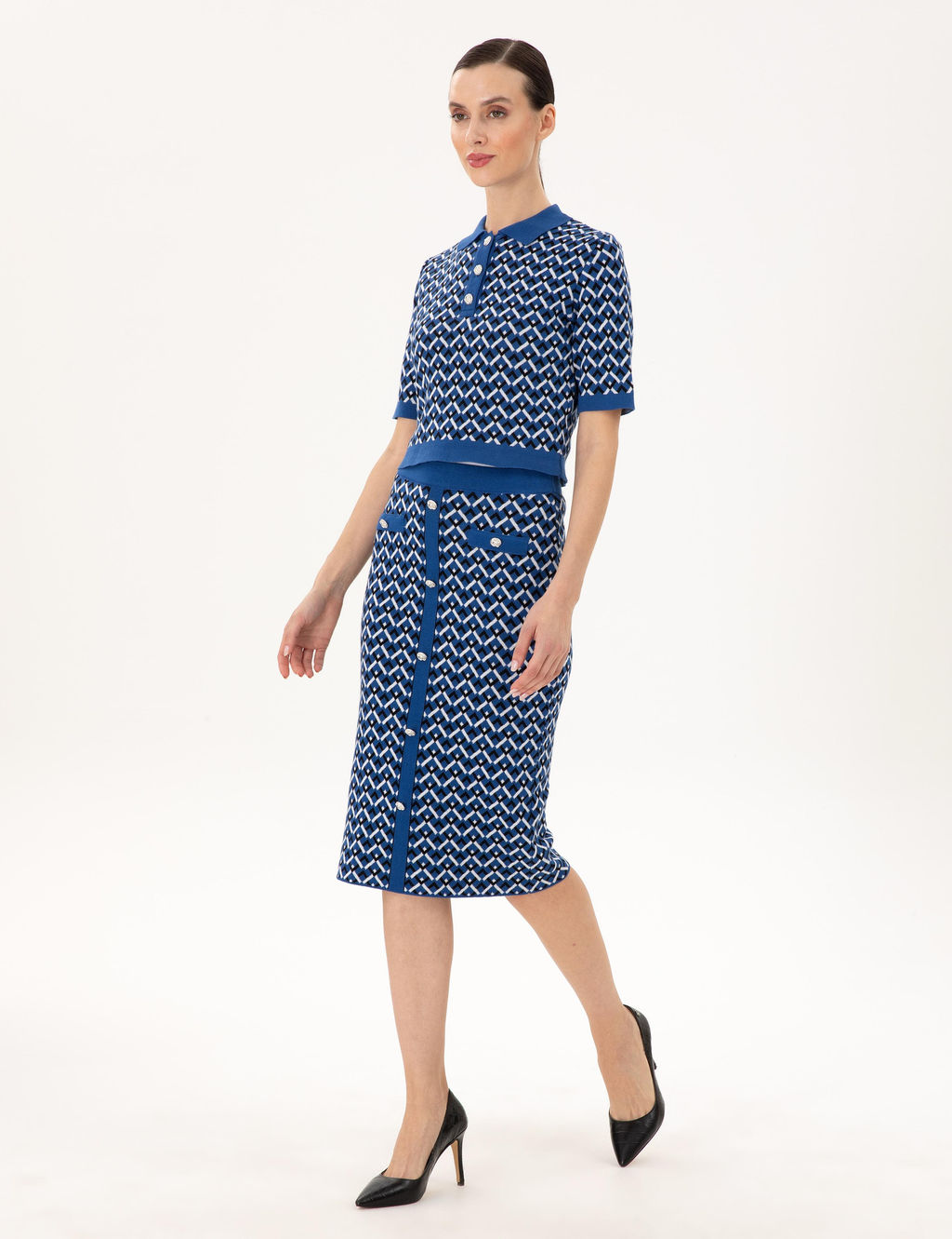 Saks Kalem Fit Triko Etek - Pierre cardin фото 3