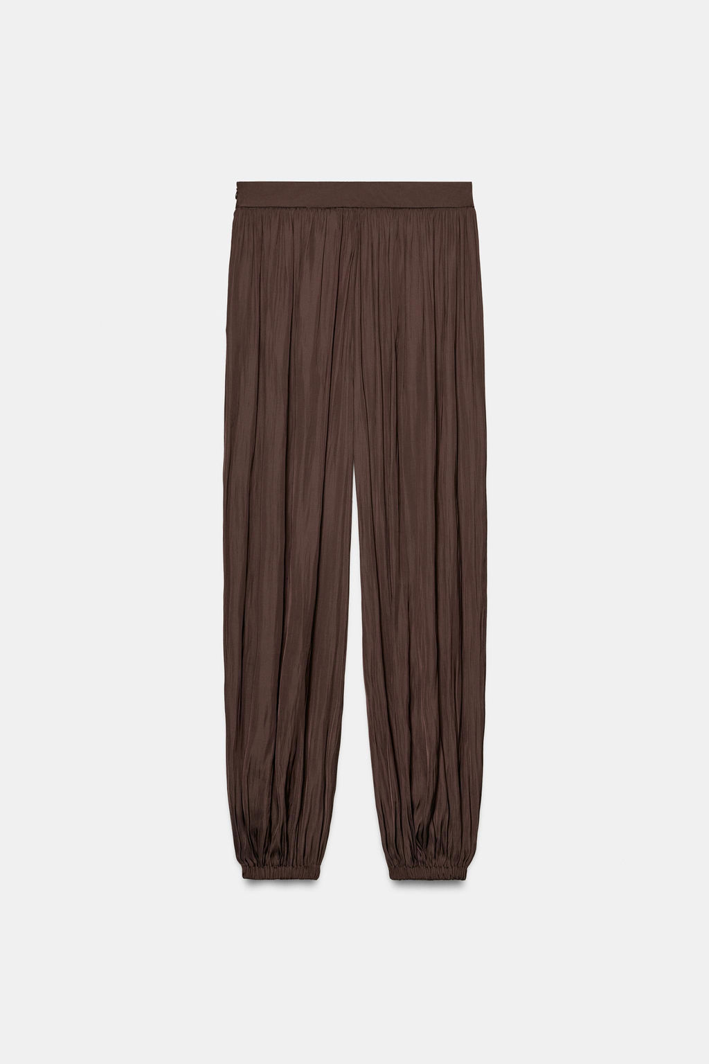 PANTAL?N BOMBACHO SATINADO / Marr?n - Zara фото 7