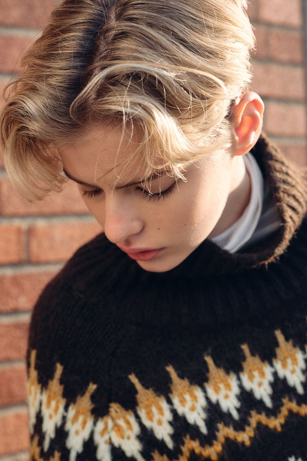 Jersey en punto jacquard con cuello perkins - H&m фото 2