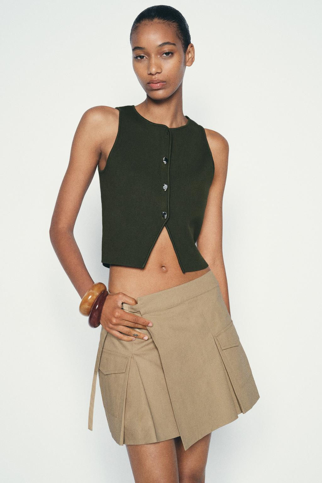 PLAIN KNIT CROP TOP - Zara фото 12
