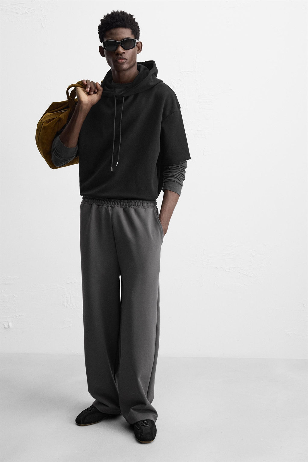 TECHNICAL WIDE-LEG JOGGER TROUSERS - Zara фото 7