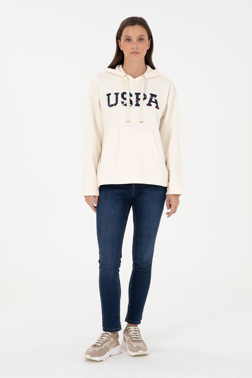 Женский кремовый свитшот - U.s. polo assn фото 4