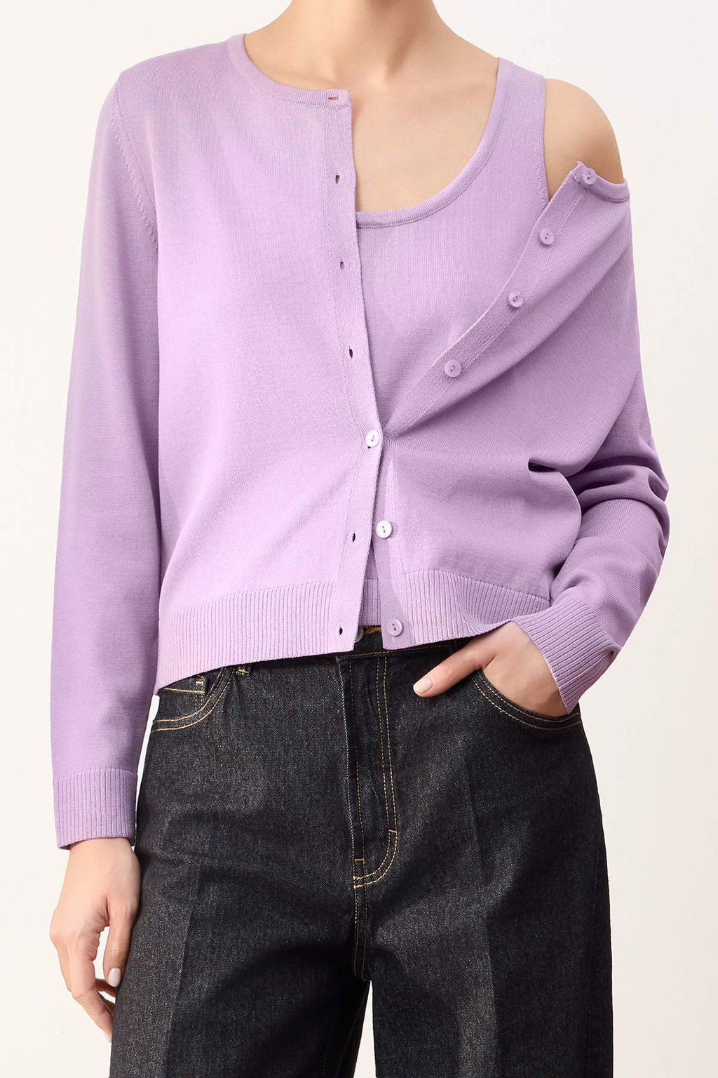 Wardrobe Essentials Kahverengi Basic Rayon Gorunumlu H?rka-Bluz Triko H?rka TWOSS26HI00001 - Trendyolmilla фото 7