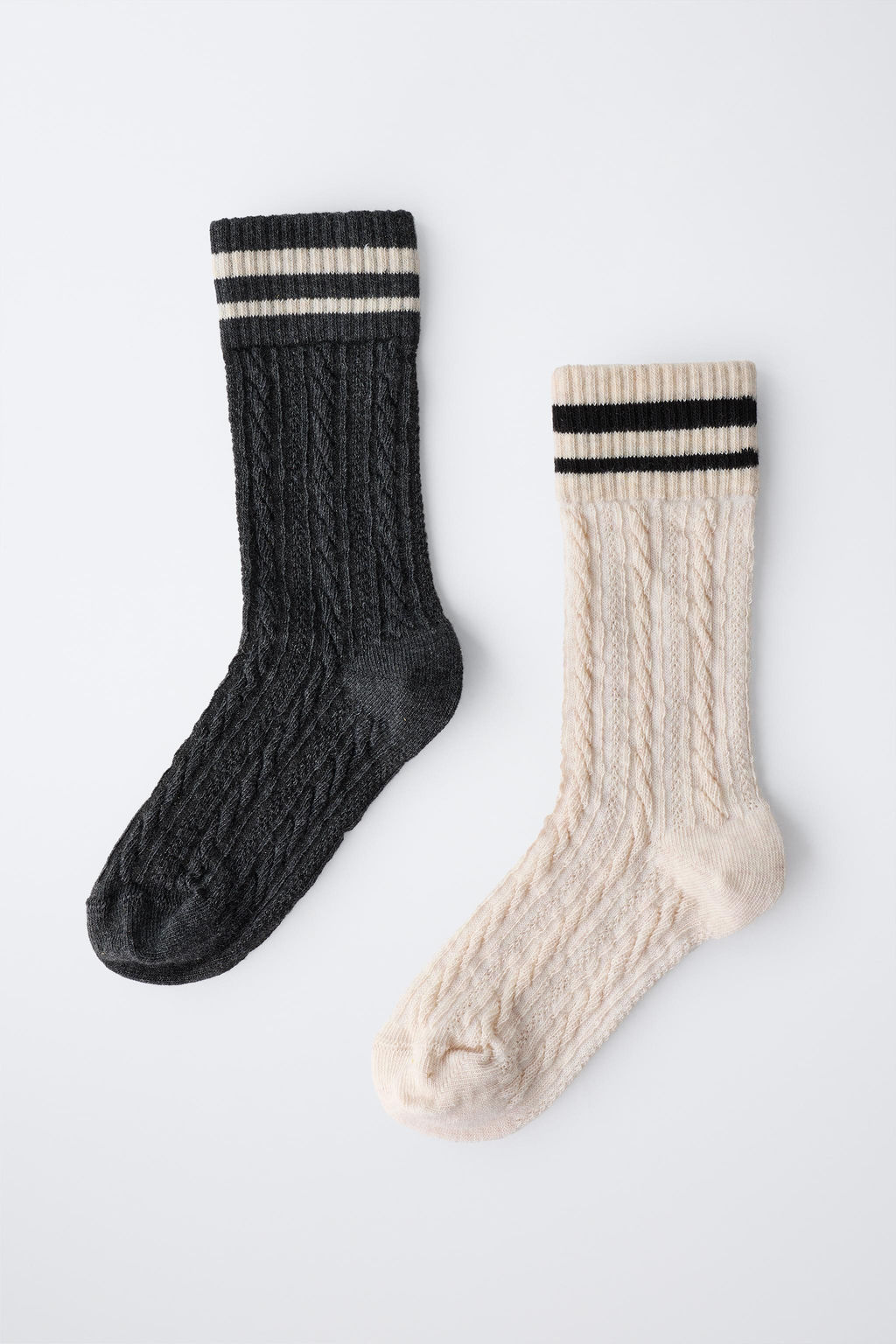 2-PACK OF STRIPED LONG SOCKS - Zara фото 4