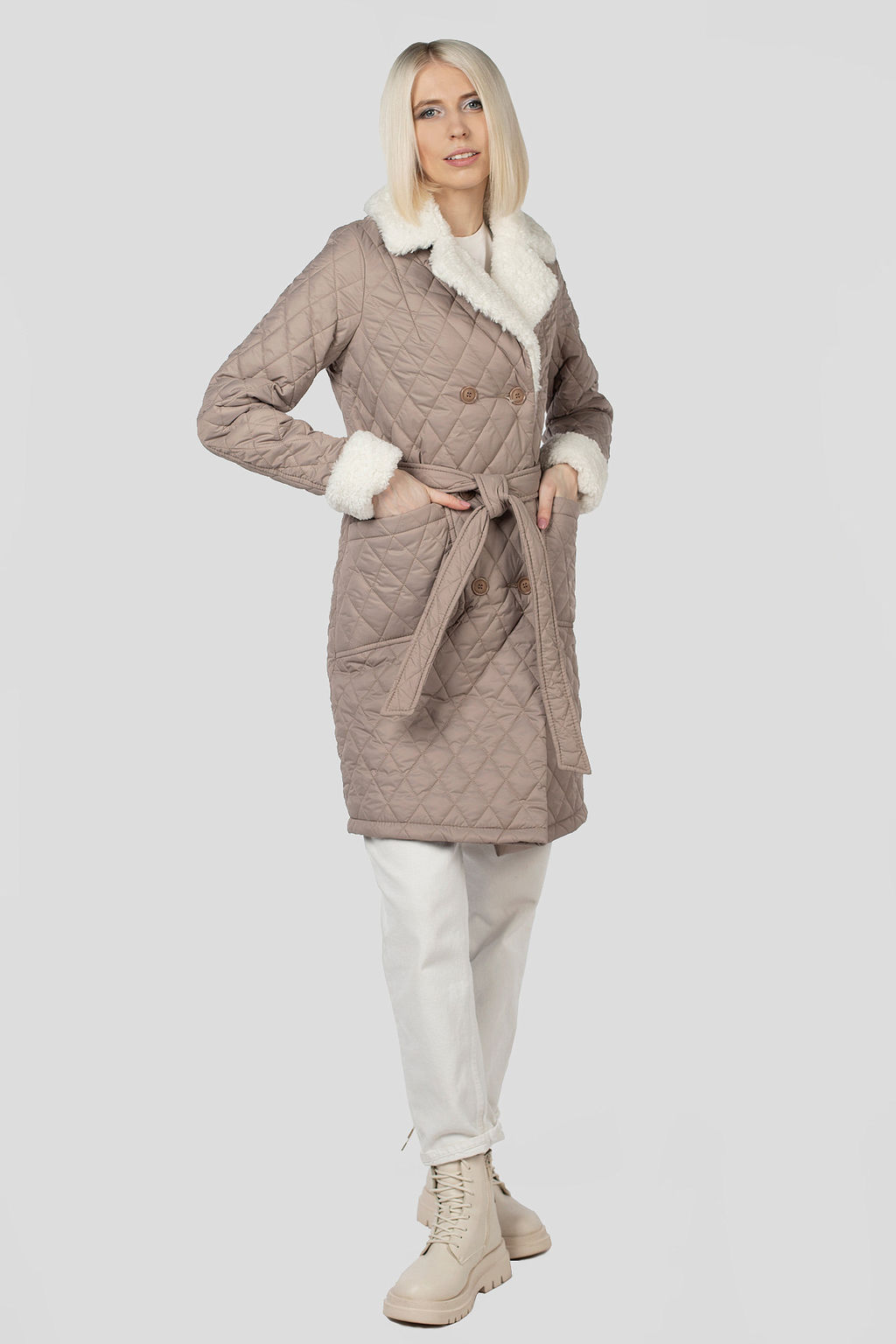 Пальто женское демисезонное (пояс) - Империя пальто фото 2