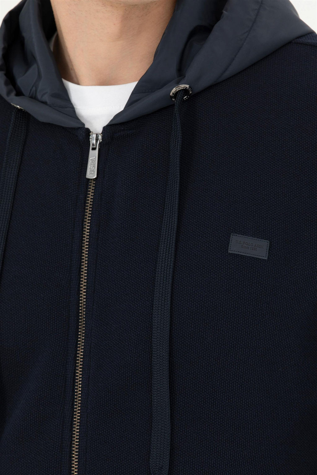 Мужской темно-синий вязаный кардиган - U.s. polo assn фото 7