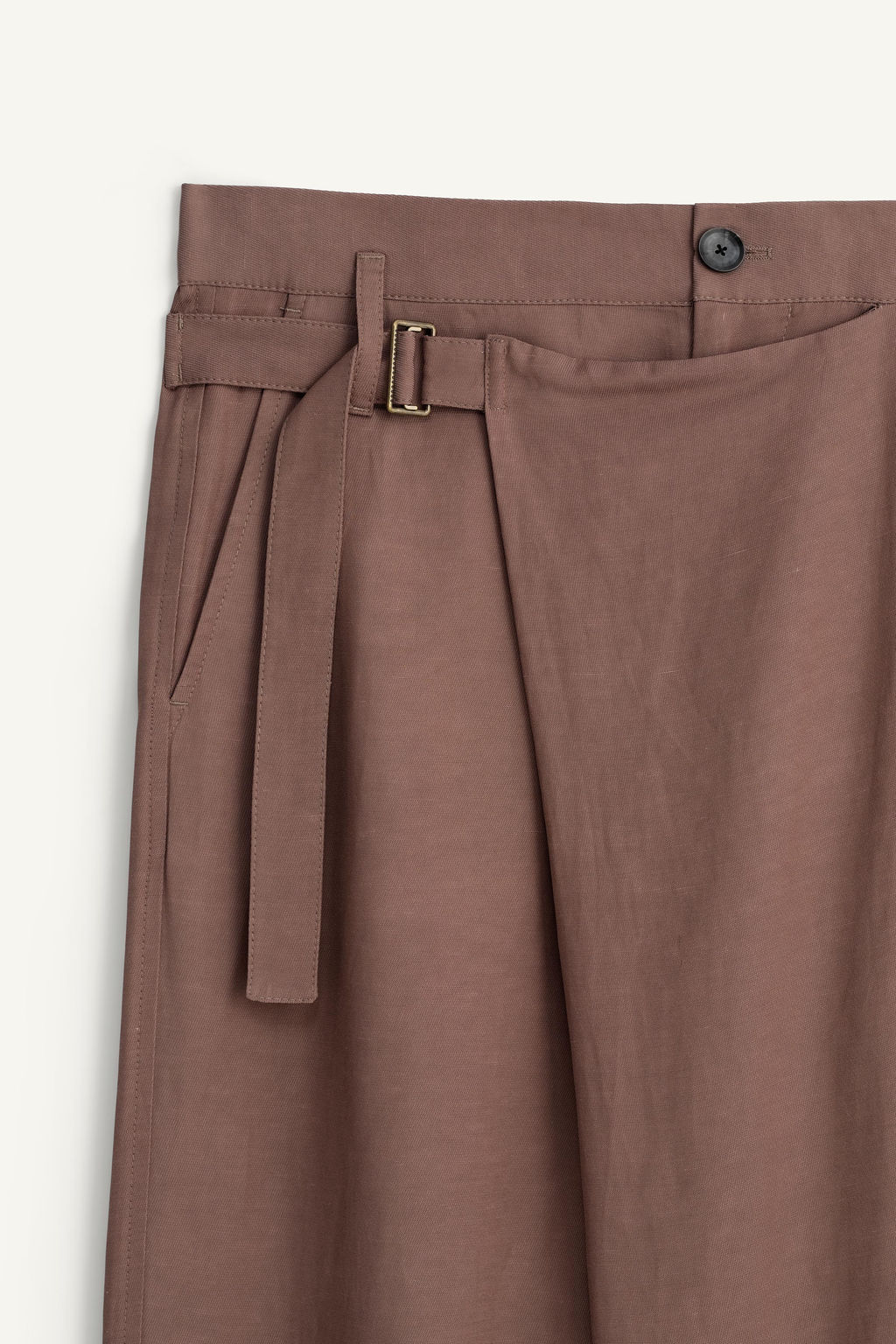 PANTAL?N CRUZADO RELAXED FIT / Gris topo - Zara фото 8