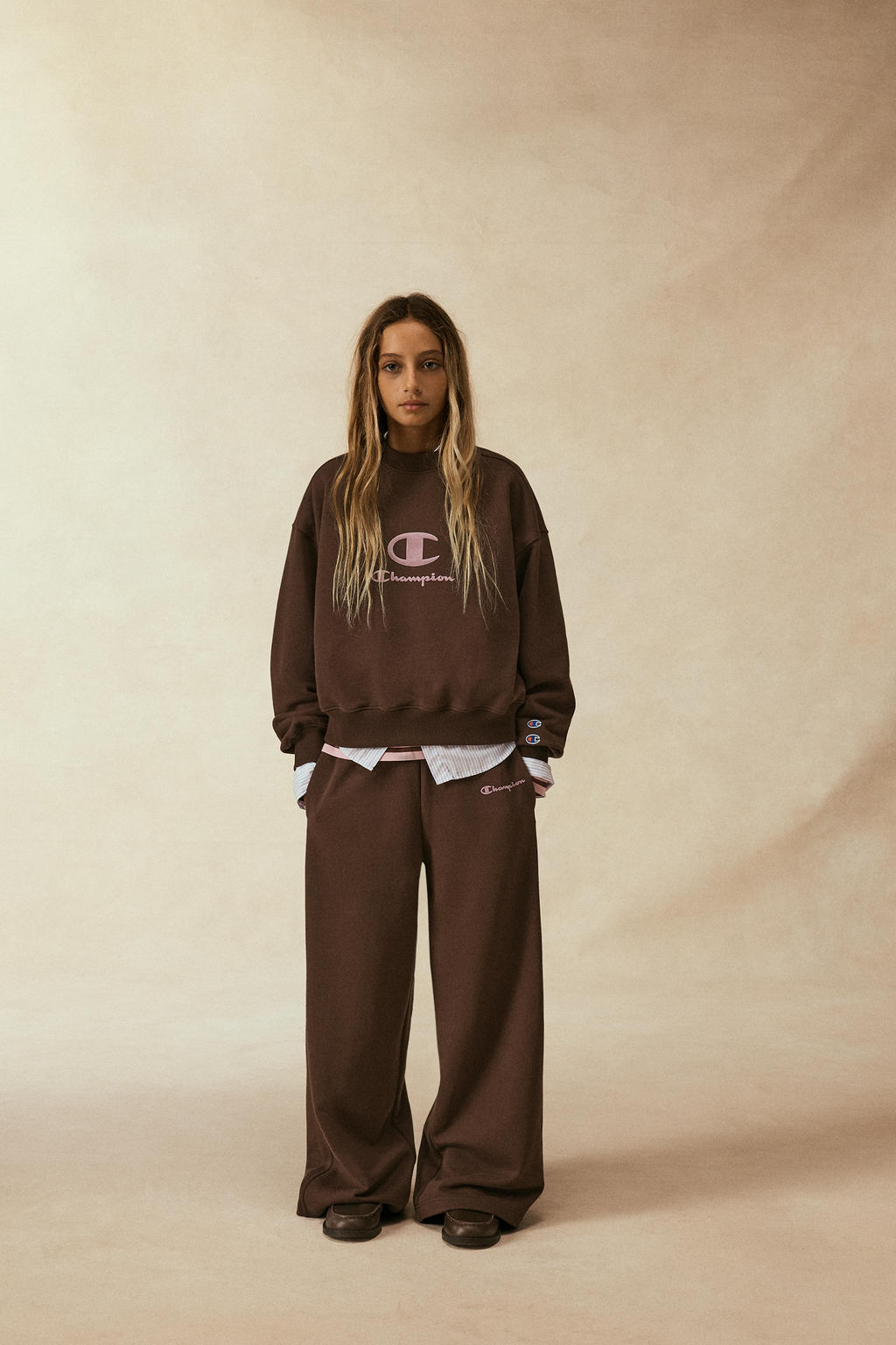 CHAMPION ® X ZARA STRAIGHT PLUSH TROUSERS  фото 6