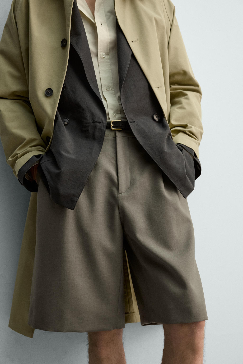 BERMUDA 100% LANA PLIEGUES LIMITED EDITION / Verde medio - Zara фото 5