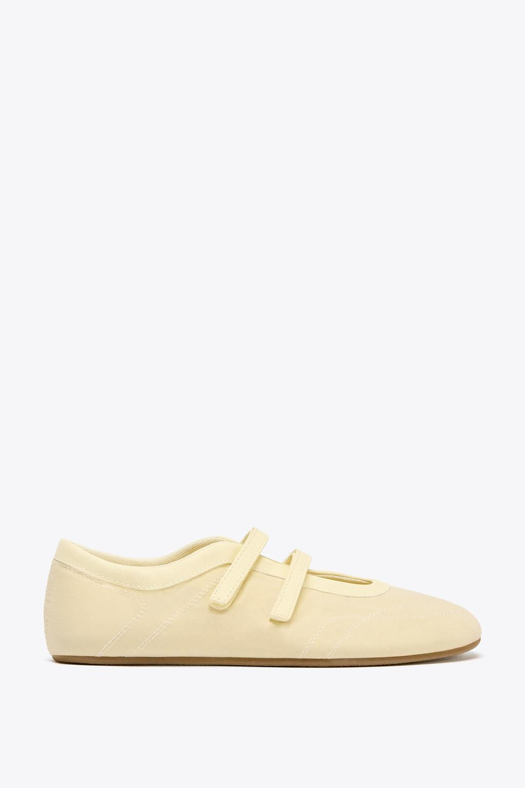 SATIN-EFFECT TOPSTITCHED BALLET FLATS - Zara фото 2