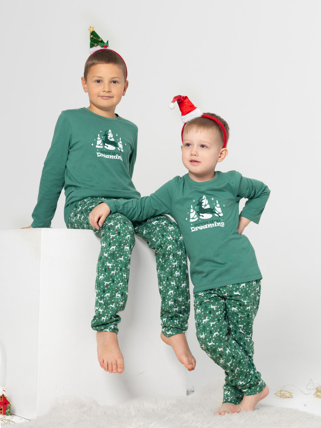 Пижама детская кулирка с брюками "БЭМБИ" ЗЕЛЕНЬ