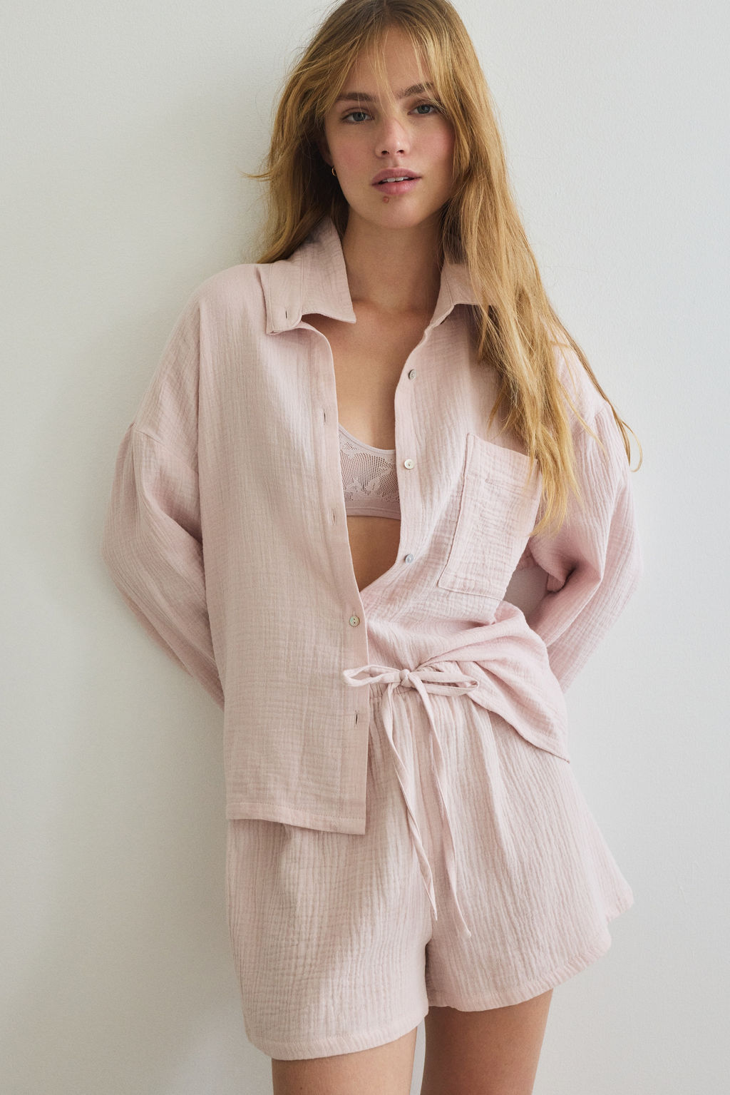 Camisa y pantal?n corto de pijama - H&m фото 13