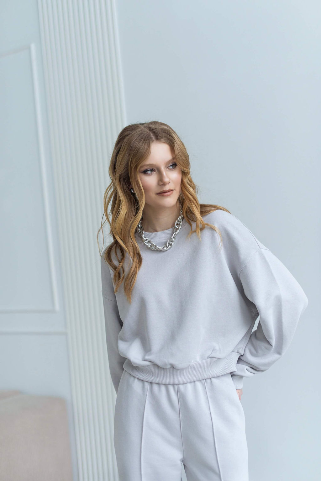 Брюки Сантино (светло-серый) Турция - Nadi bordo фото 6