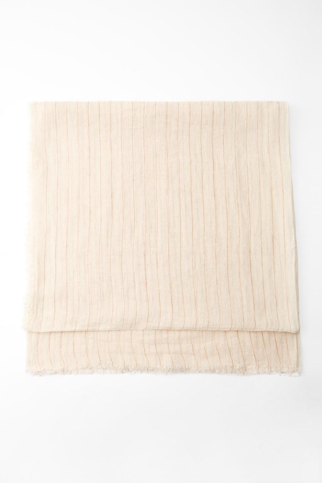 STRIPED 100% LINEN SCARF - Zara фото 4
