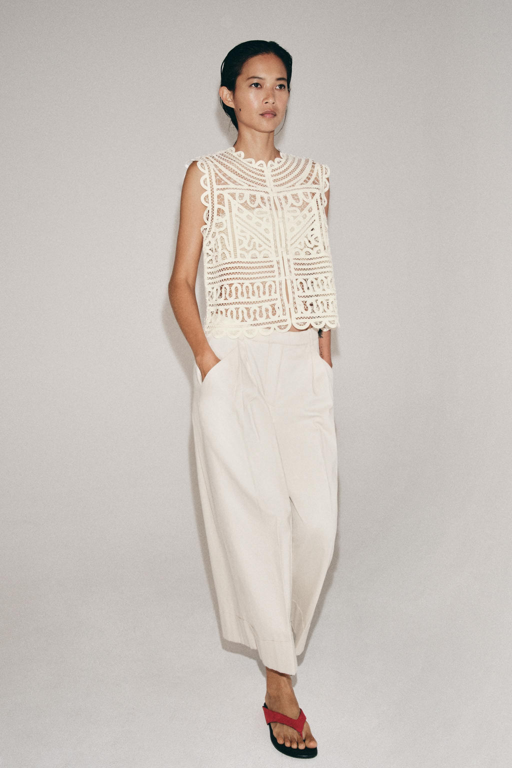 BLUSA CROCHET ZW COLLECTION / Crudo - Zara фото 4