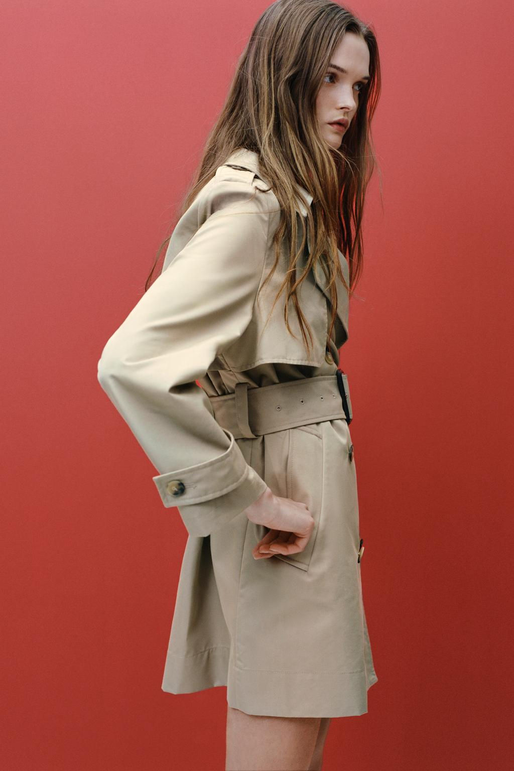 MIDI TRENCH COAT WITH BELT ZW COLLECTION - Zara фото 2