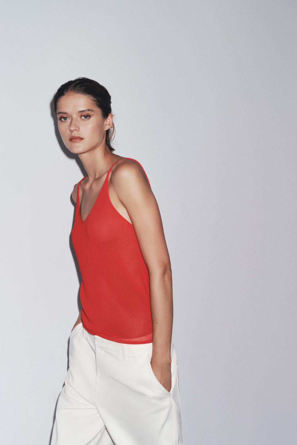 KNITTED STRAPPY TOP - Zara фото 15