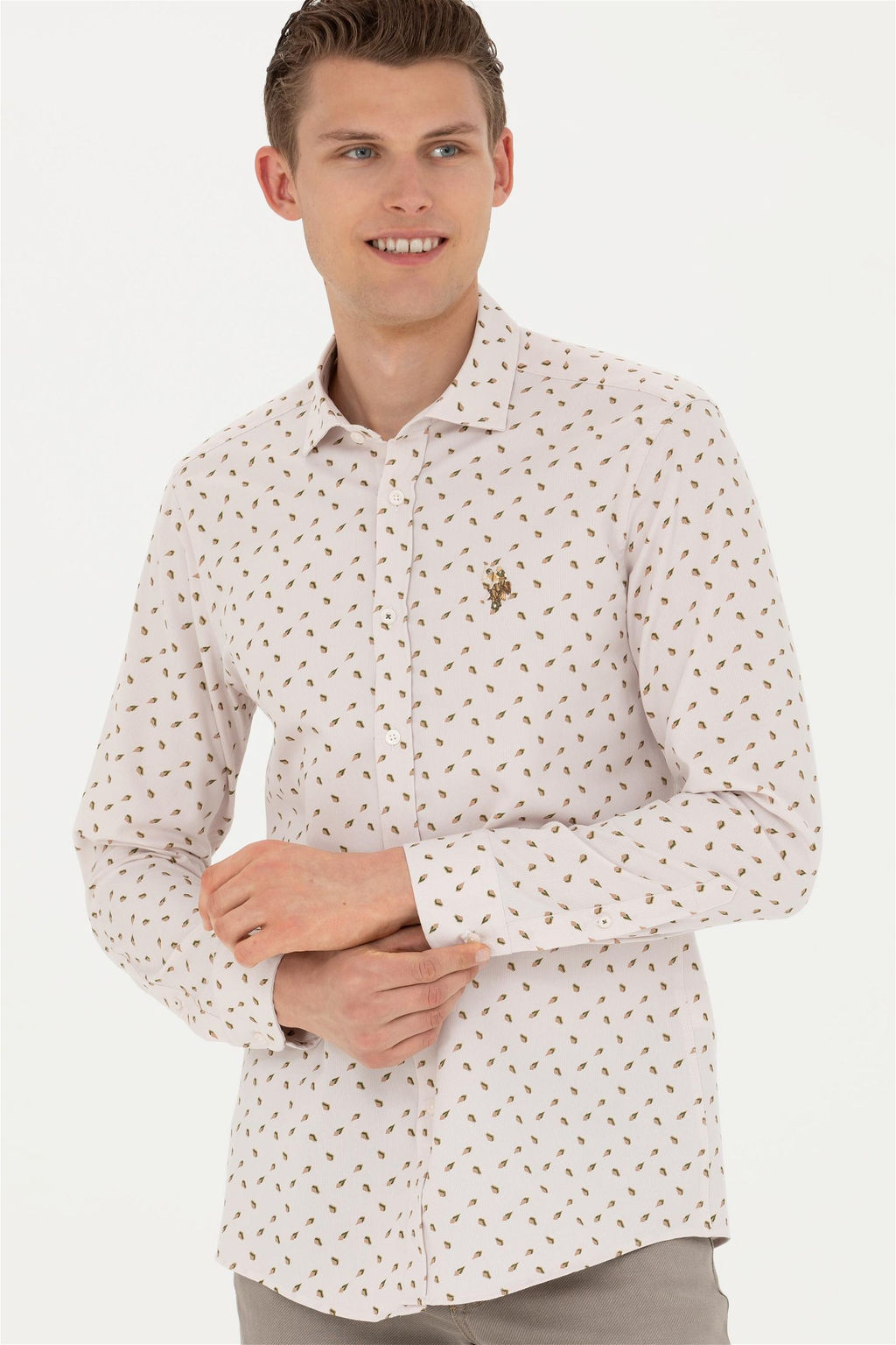 Мужская рубашка с длинным рукавом Stone - U.s. polo assn фото 10