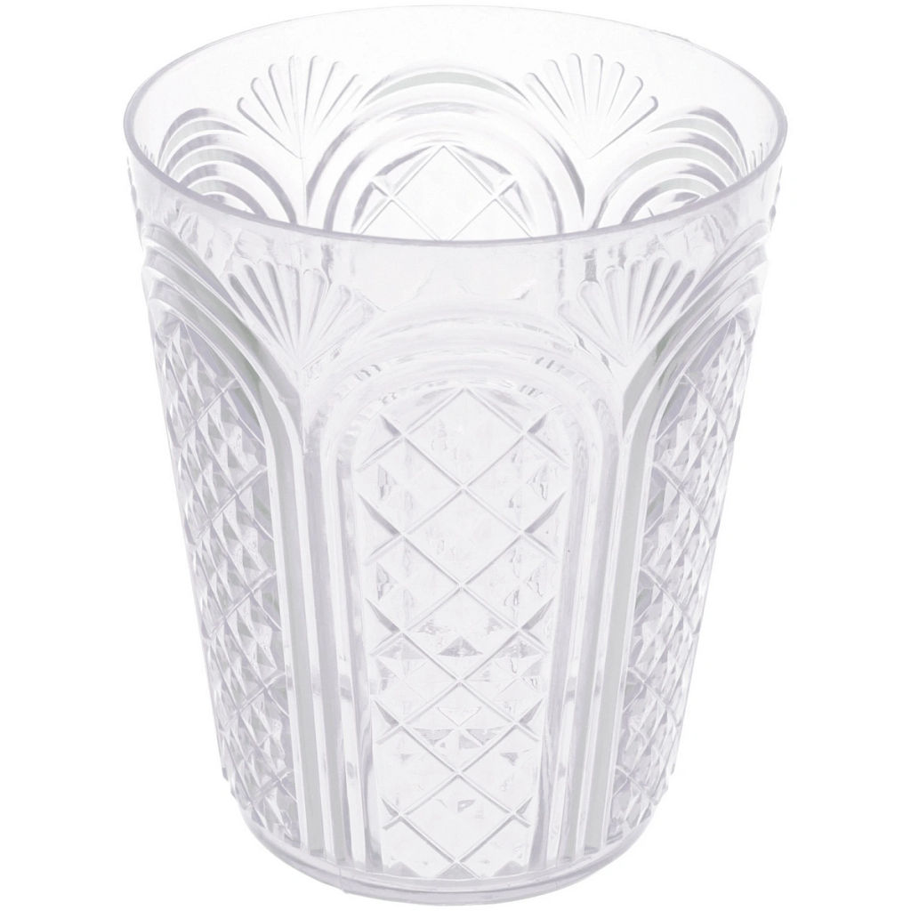 Цена за 2 шт. Стакан пластиковый 350мл "Веер" в наборе 4шт, микс цветов